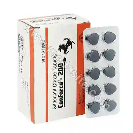 Buy Cenforce 200 Mg (Sildenafil 200)(Black Viagra Pill)