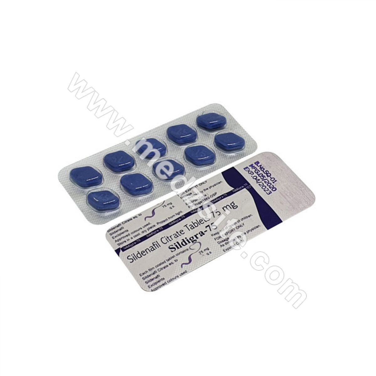75 mg of sildenafil