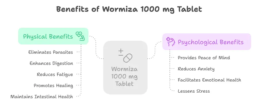Benefits of Wormiza 1000 mg Tablet