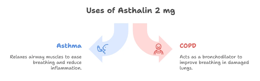 Uses of Asthalin 2 mg - Specialitymedz