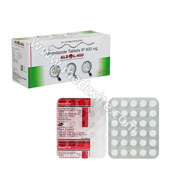 Buy Diethylcarbamazine and Albendazole Tablets