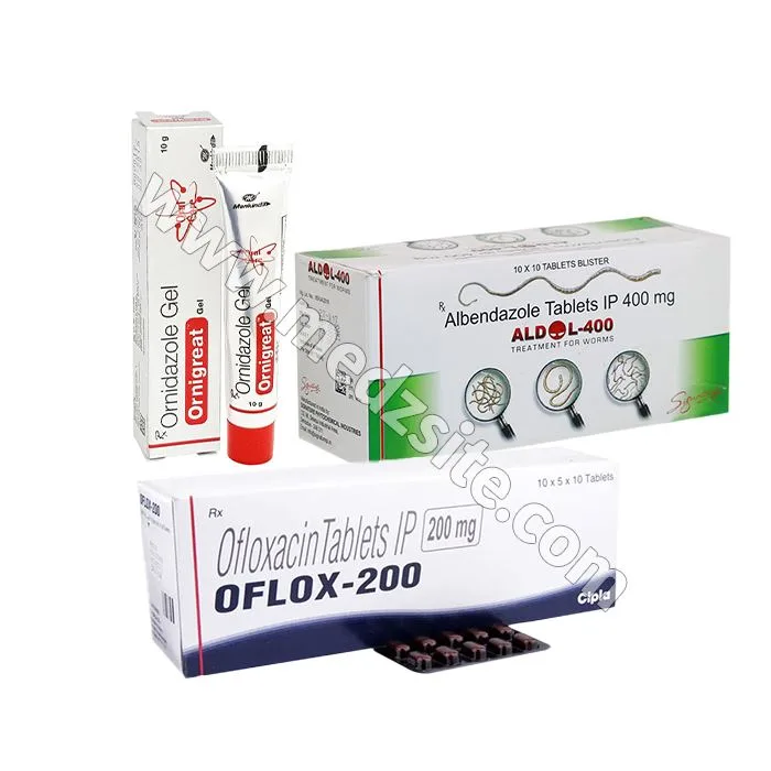 Albendazole Ofloxacin Ornidazole Combination