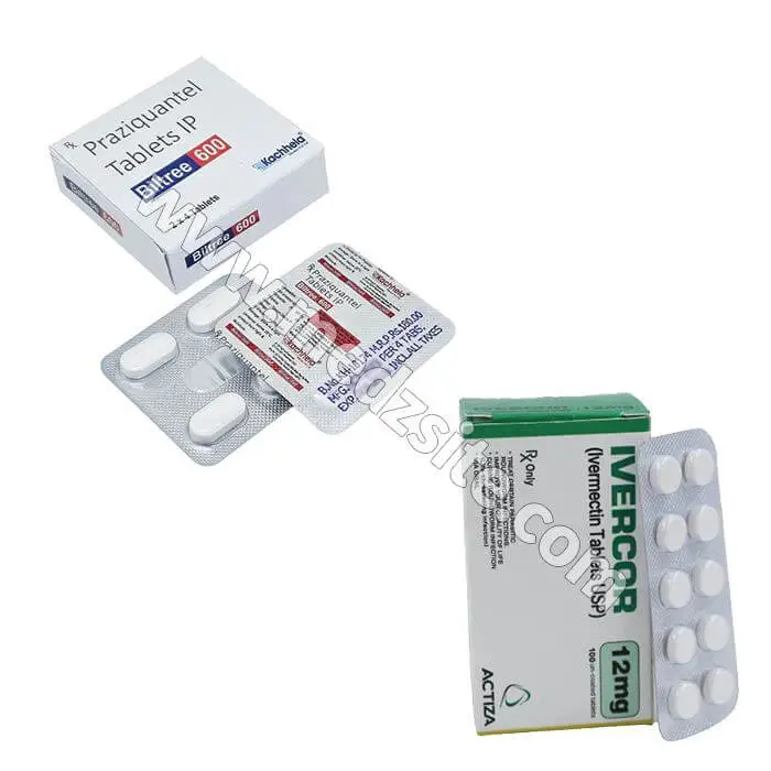 Ivermectin and Praziquantel Tablets Parasite Treatment