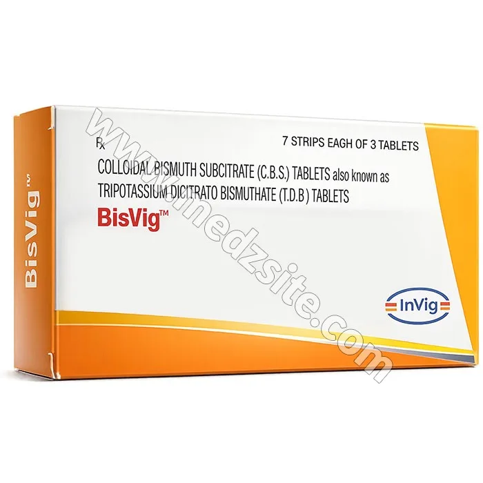 Bisvig 120 mg Tablet (Collodial Bismuth Subcitrate)
