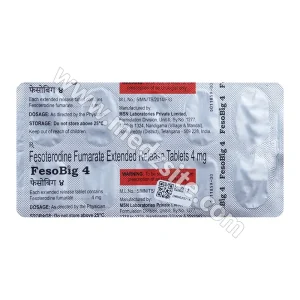 Fesobig 4 mg Tablet (Fesoterodine Fumarate)
